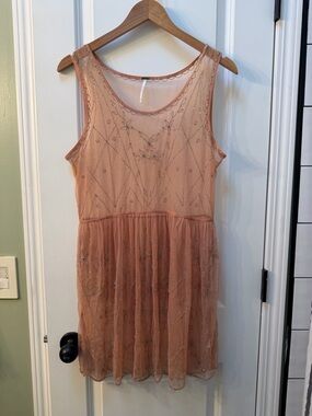 Free People Starry Night Sheer Mini Dress